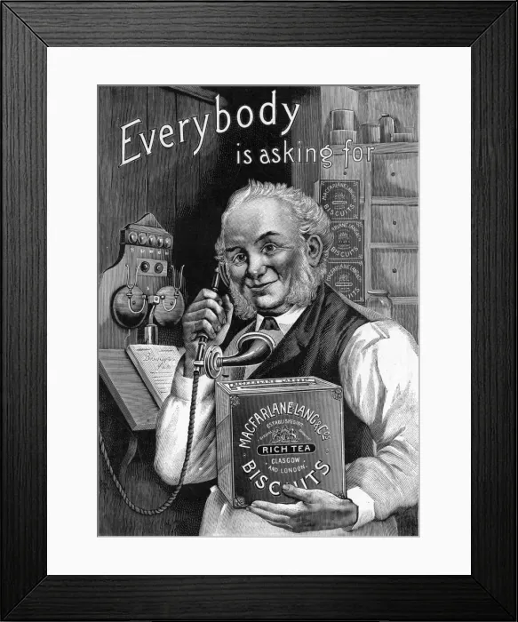 Framed Print : Advert  /  Biscuits