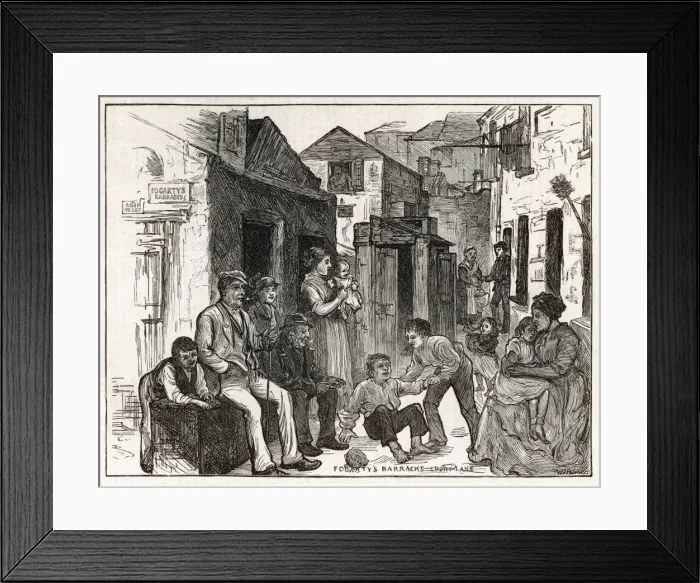 Framed Print : Street Scene / Slum / 1875 Framed Print : Street Scene / Slum / 1875