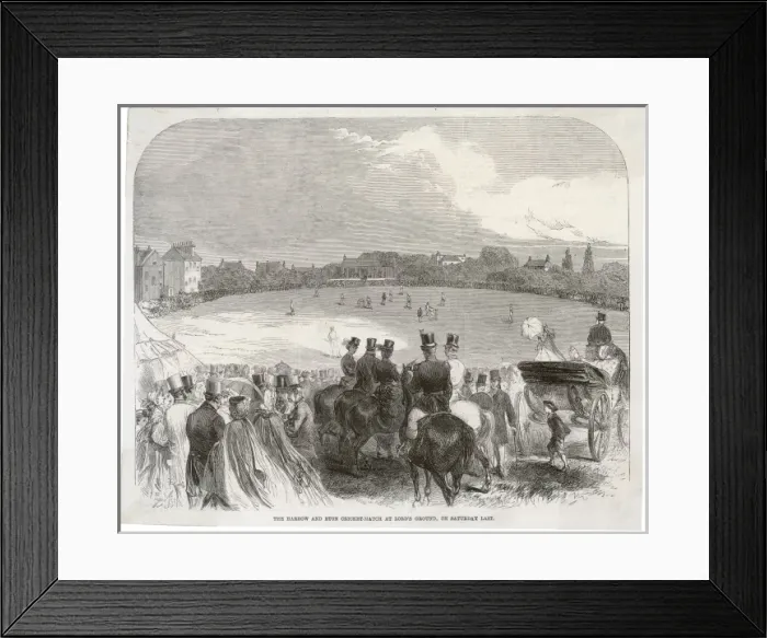Framed Print : Eton Vs Harrow 1864 Framed Print : Eton Vs Harrow 1864