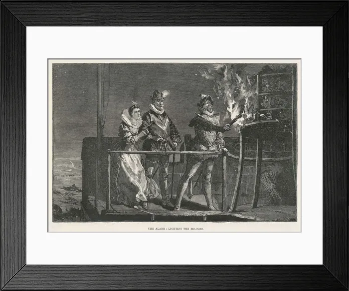 Framed Print : ARMADA BEACONS 1588 Framed Print : ARMADA BEACONS 1588