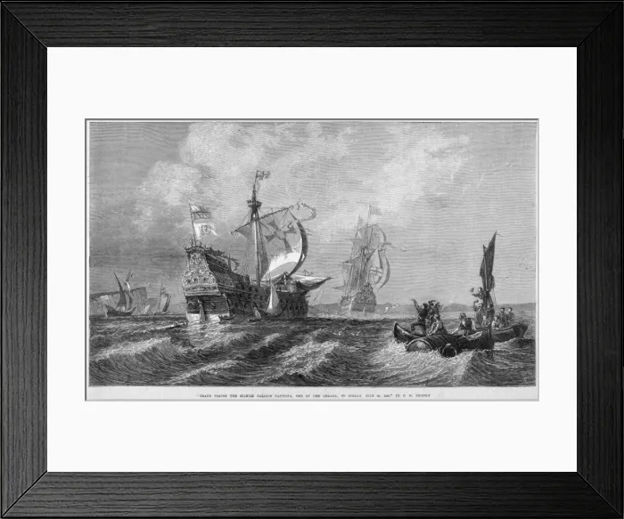 Framed Print : Spanish Armada Defeated Framed Print : Spanish Armada Defeated