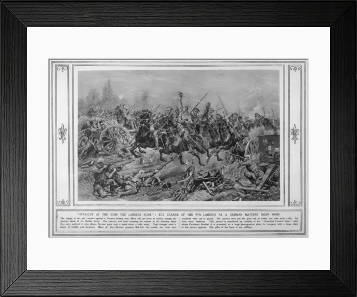 Framed Print : Wwi / 1914 / Mons / Cavalry Framed Print : Wwi / 1914 / Mons / Cavalry