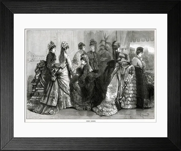 Framed Print : Spring fashions 1873