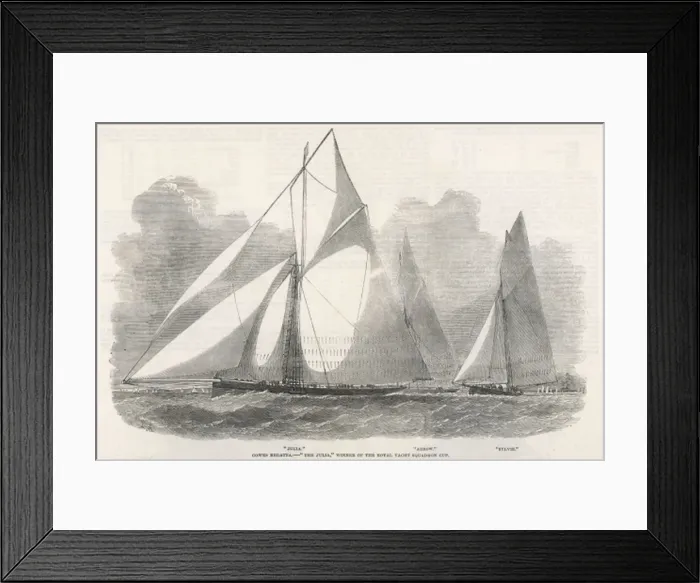 Framed Print : Cowes Regatta 1853 Framed Print : Cowes Regatta 1853