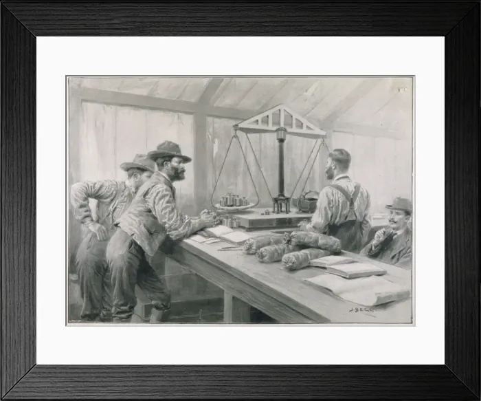 Framed Print : Bank / Klondike / Gold / 1898 Framed Print : Bank / Klondike / Gold / 1898