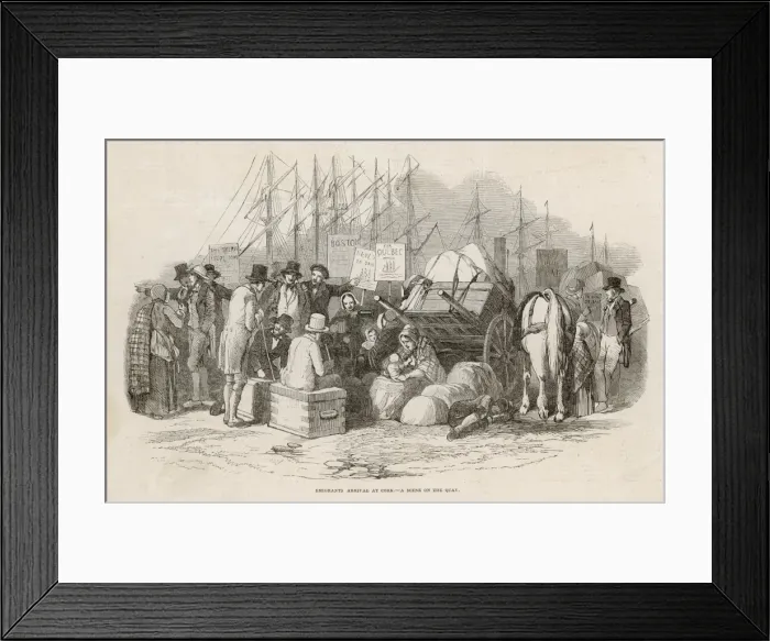 Framed Print : Emigrants at Cork Framed Print : Emigrants at Cork