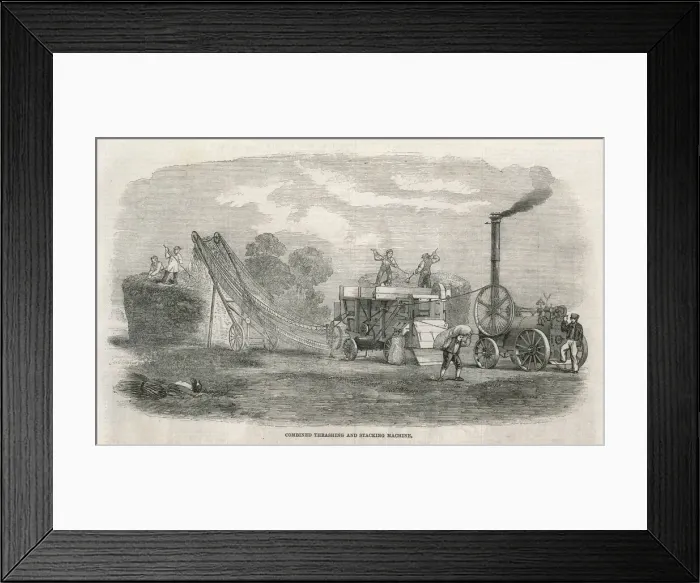 Framed Print : Threshing Machine Framed Print : Threshing Machine