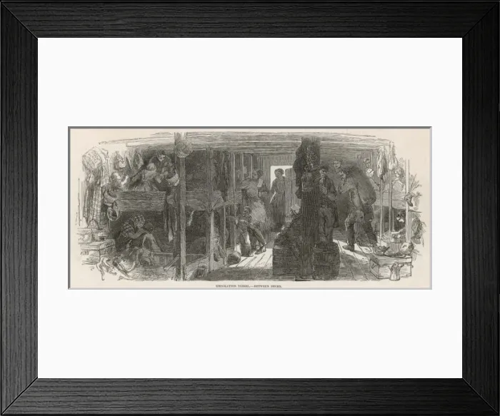 Framed Print : Emigrants below Decks Framed Print : Emigrants below Decks