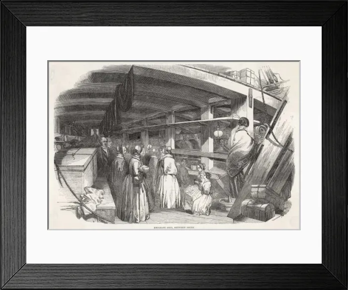 Framed Print : Emigrants below Decks Framed Print : Emigrants below Decks