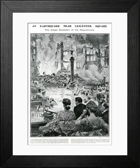 Framed Print : Hippodrome, London - stage effects 1906
