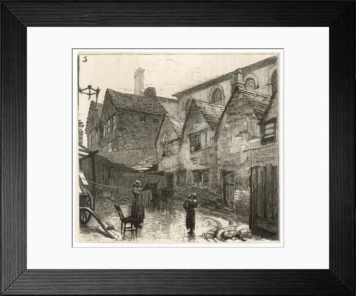 Framed Print : Birmingham Slum 1876 Framed Print : Birmingham Slum 1876