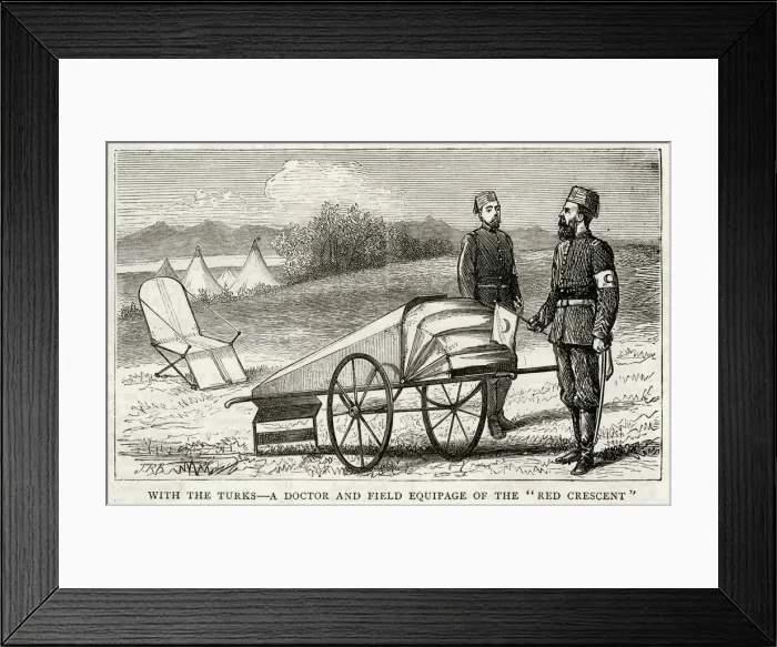 Framed Print : Ambulance of Red Cresent 1877 Framed Print : Ambulance of Red Cresent 1877