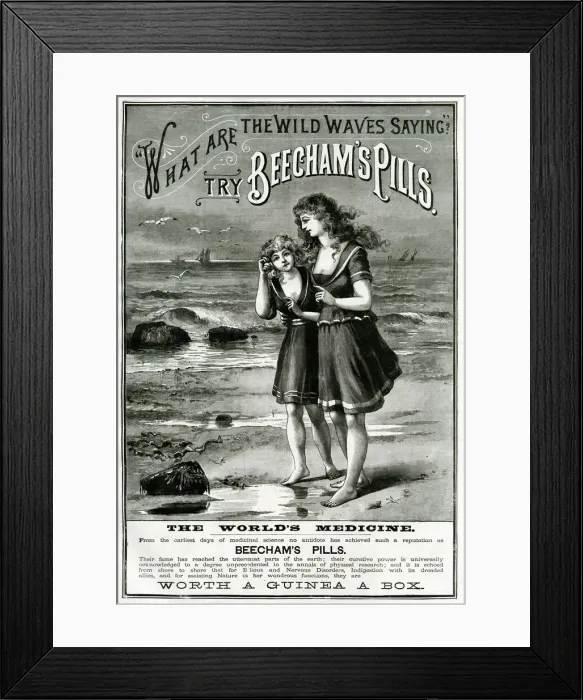 Framed Print : Advert for Beechams Pills 1887 Framed Print : Advert for Beechams Pills 1887