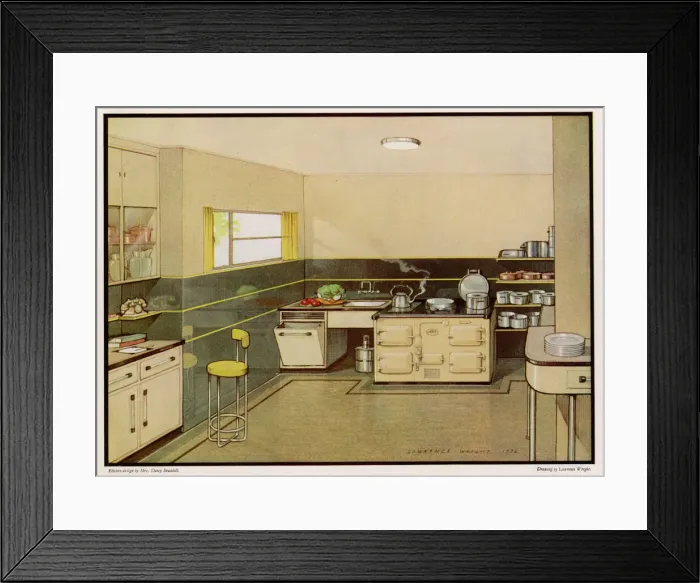 Framed Print : Aga Kitchen Advert (1) Framed Print : Aga Kitchen Advert (1)