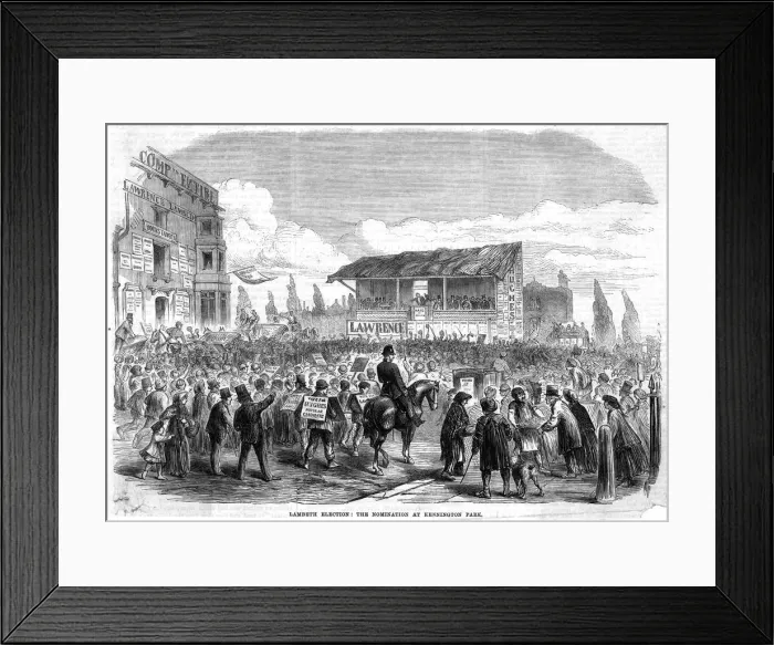 Framed Print : LAMBETH ELECTION
