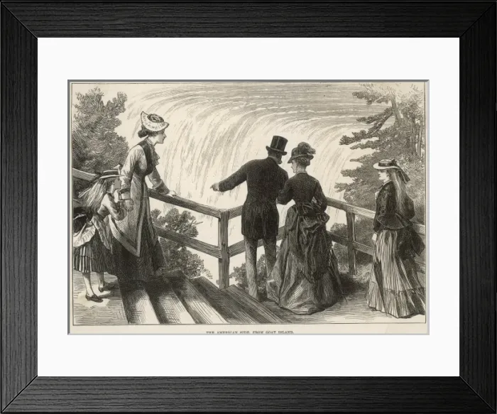 Framed Print : Niagara USA Falls, 1875