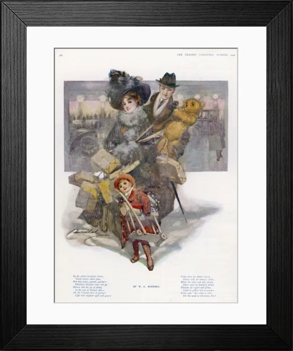 Framed Print : Family Xmas Shopping Framed Print : Family Xmas Shopping