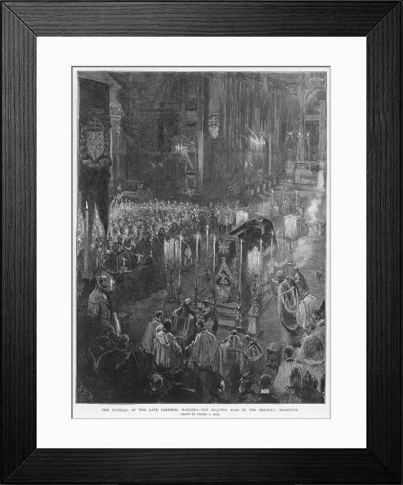 Framed Print : Manning Requiem Mass Death Funerals 1892 Funeral Framed Print : Manning Requiem Mass Death Funerals 1892 Funeral
