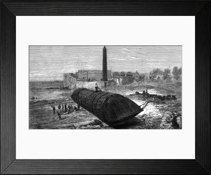 Framed Print : Transporting the obelisk: embarkation of Cleopatras needle