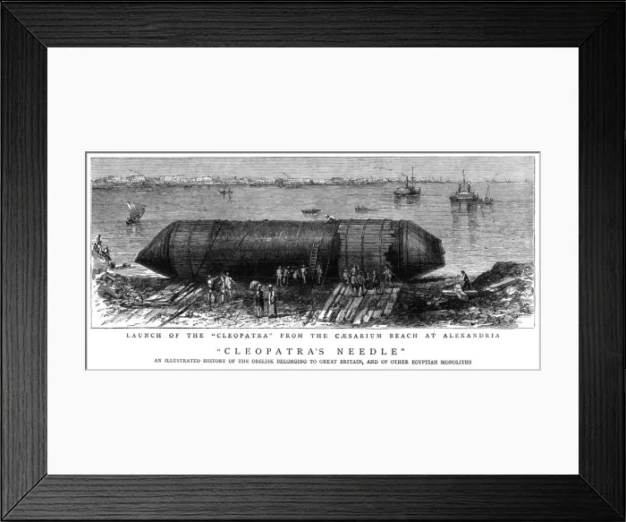 Framed Print : Launching Cleopatras needle, 1877