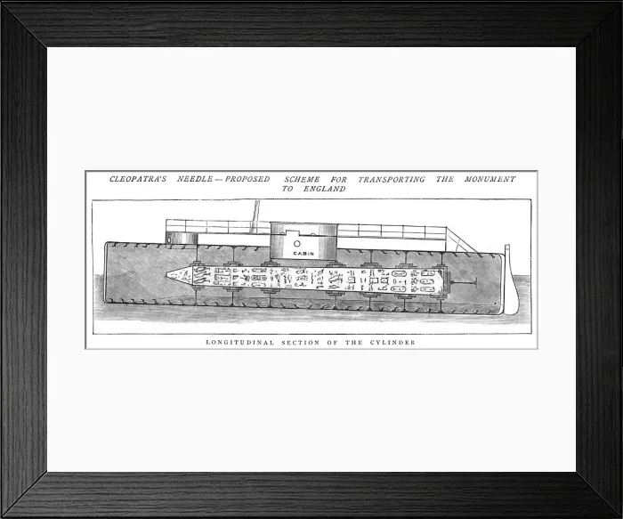 Framed Print : Cross section of cylinder to transport Cleopatras needle Framed Print : Cross section of cylinder to transport Cleopatras needle