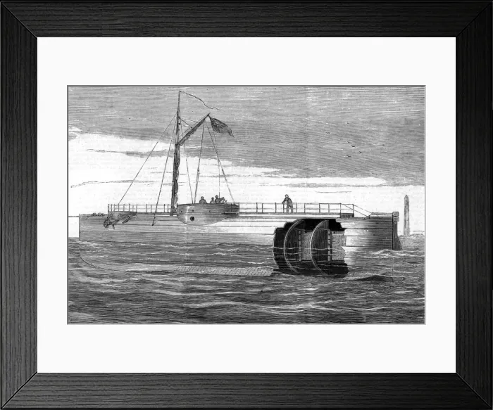 Framed Print : Transporting the obelisk: Cleopatras needle at sea 1877 Framed Print : Transporting the obelisk: Cleopatras needle at sea 1877