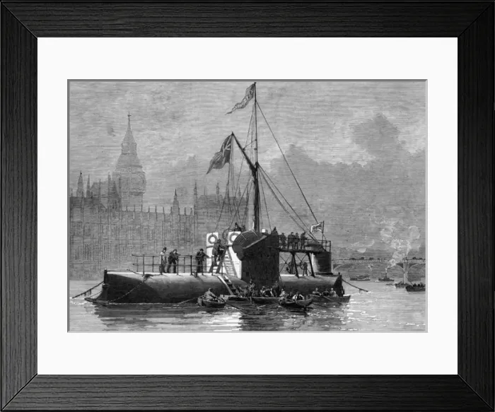 Framed Print : Transporting the obelisk: Cleopatras needle arrives, London Framed Print : Transporting the obelisk: Cleopatras needle arrives, London