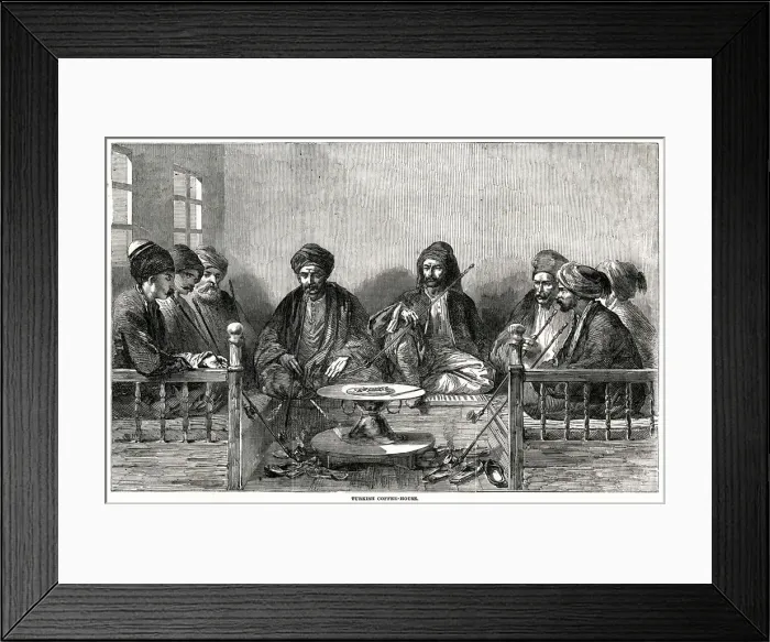 Framed Print : Turkish coffee house 1853 Framed Print : Turkish coffee house 1853