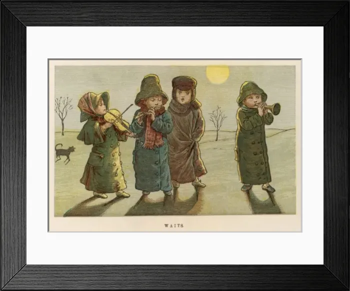 Framed Print : Children Carolling