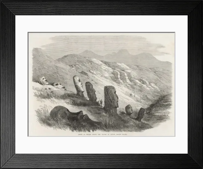 Framed Print : Easter Island Figures Framed Print : Easter Island Figures