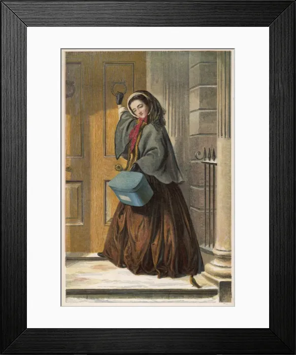 Framed Print : Christmas Visiting 1857 Framed Print : Christmas Visiting 1857