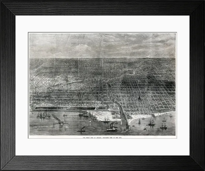 Framed Print : Chicago in 1871 Framed Print : Chicago in 1871