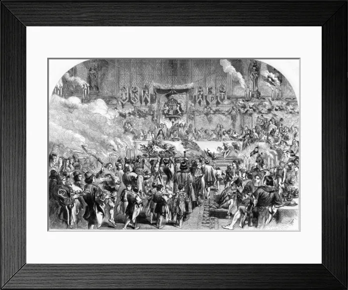 Framed Print : King Henry VII Christmas feast Framed Print : King Henry VII Christmas feast