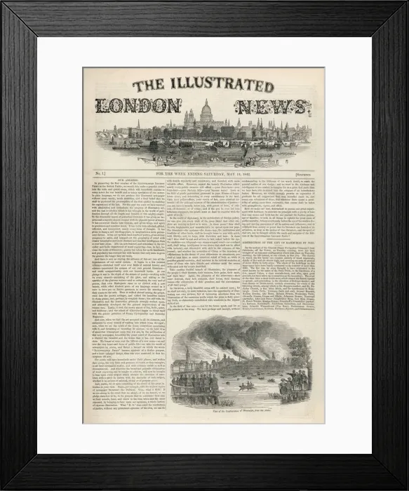 Framed Print : The First Iln Front Page Framed Print : The First Iln Front Page