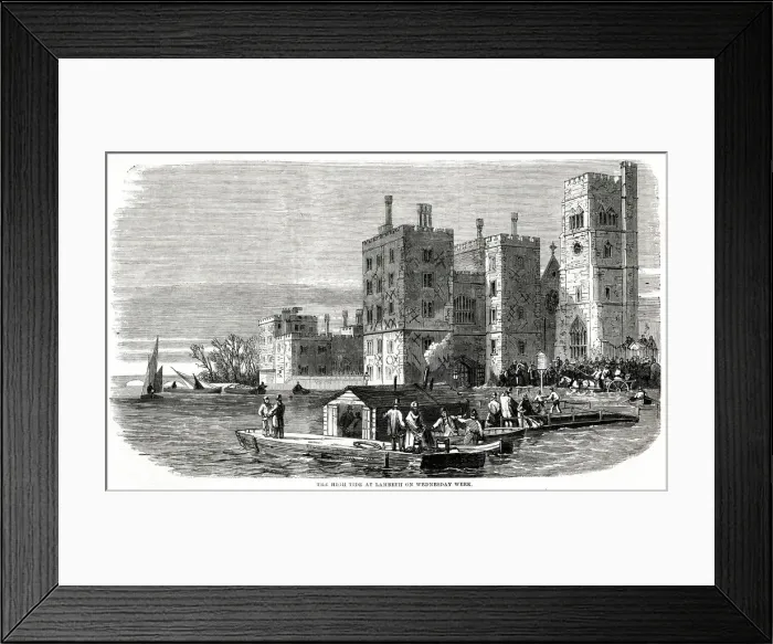 Framed Print : LAMBETH HIGH TIDE 1860 Framed Print : LAMBETH HIGH TIDE 1860