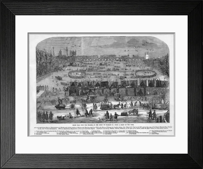 Framed Print : Frost Fair  /  London 1683-4