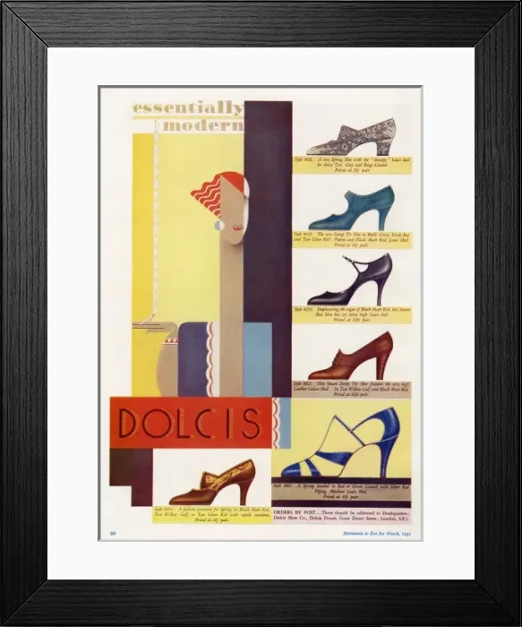 Framed Print : Dolcis Shoe Advert 1931 Framed Print : Dolcis Shoe Advert 1931