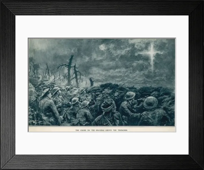 Framed Print : Cross over Trenches