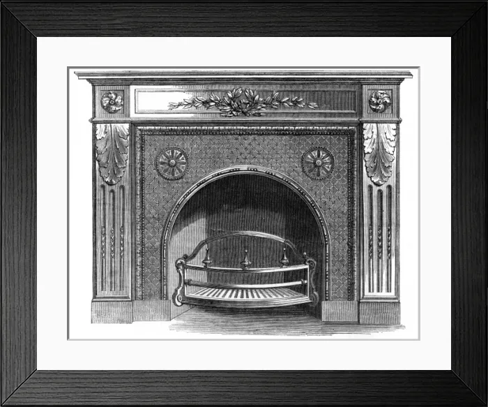 Framed Print : Fireplace / Feetham Stove Framed Print : Fireplace / Feetham Stove