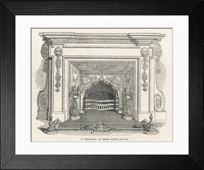 Framed Print : Fireplace / Bailey & Son Framed Print : Fireplace / Bailey & Son