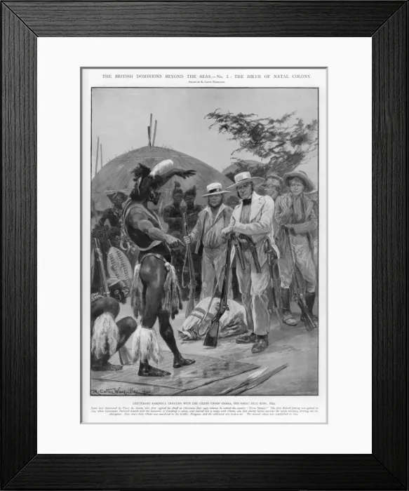 Framed Print : Chaka in Natal / Rsa / 1824 Framed Print : Chaka in Natal / Rsa / 1824