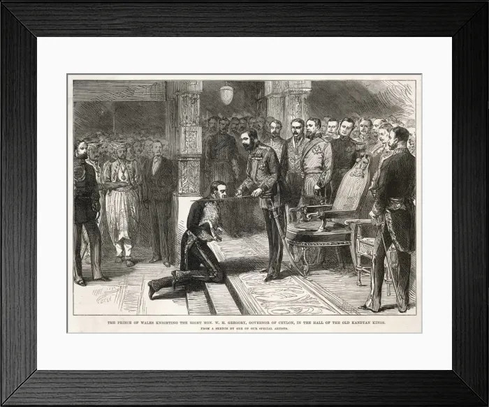 Framed Print : Ceylon Governor Knighted