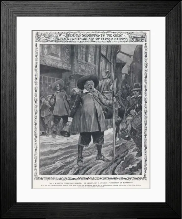 Framed Print : Puritan Town Crier Framed Print : Puritan Town Crier