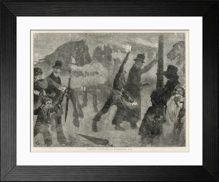 Framed Print : Foggy London  /  Graphic
