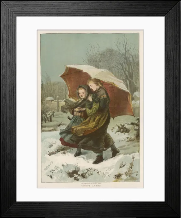 Framed Print : WINTER WALK / GRAPHIC XMAS Framed Print : WINTER WALK / GRAPHIC XMAS