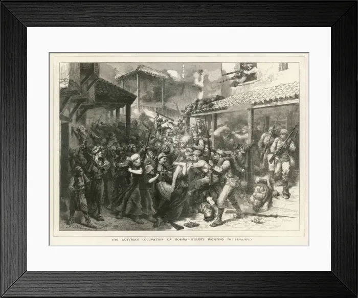 Framed Print : Fighting in Sarajevo Framed Print : Fighting in Sarajevo