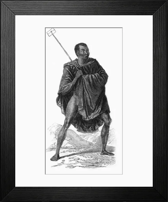 Framed Print : Kaffir with Cleft Stick Framed Print : Kaffir with Cleft Stick