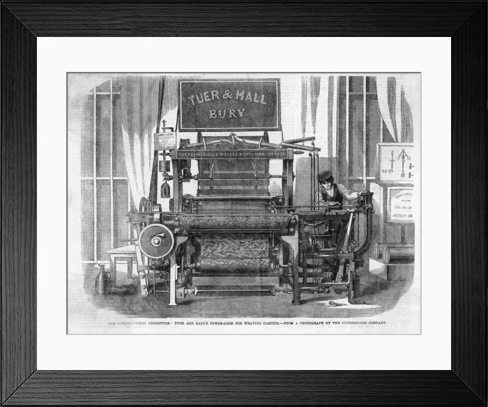 Framed Print : TUERs CARPET LOOM 1862 Framed Print : TUERs CARPET LOOM 1862