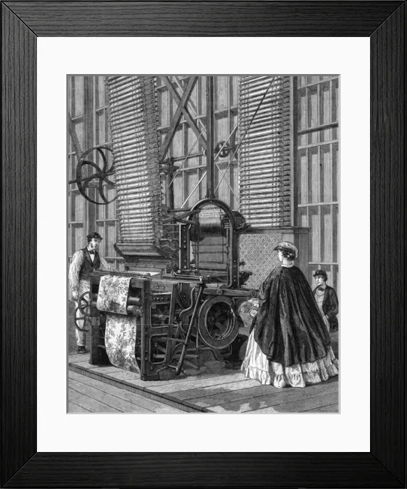 Framed Print : SMITHs CARPET LOOM 1862 Framed Print : SMITHs CARPET LOOM 1862