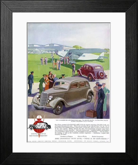 Framed Print : Ford Car at Airfield Framed Print : Ford Car at Airfield